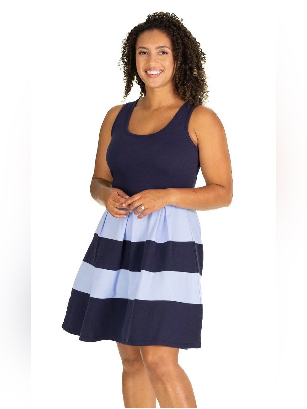 2/$30 Navy and White Tank Dress